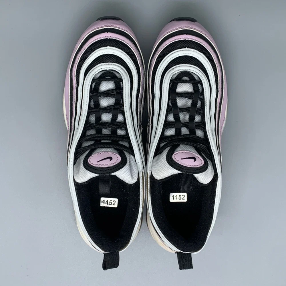 Nike Air Max 97 Pink White Black Running Shoes 921522-500 Mens 7Y Women's Sz 8.5